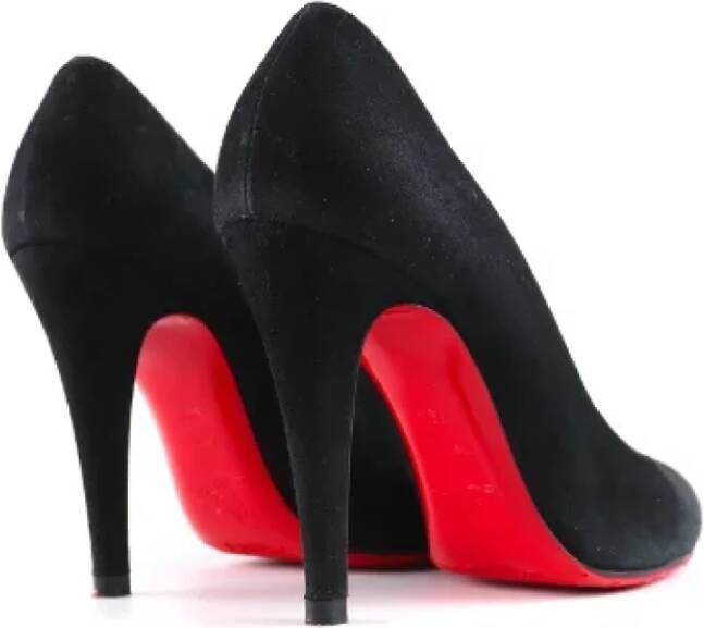 Christian Louboutin Pre-owned Suede heels Black Dames