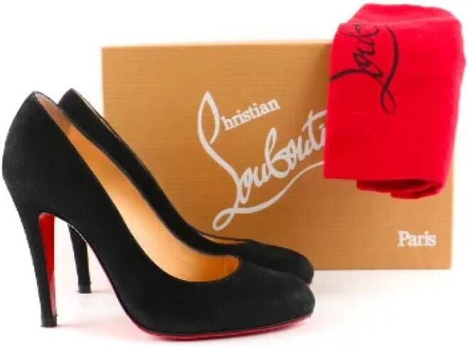 Christian Louboutin Pre-owned Suede heels Black Dames