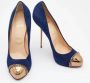 Christian Louboutin Pre-owned Suede heels Blue Dames - Thumbnail 4