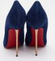 Christian Louboutin Pre-owned Suede heels Blue Dames - Thumbnail 5