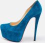 Christian Louboutin Pre-owned Suede heels Blue Dames - Thumbnail 2