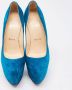 Christian Louboutin Pre-owned Suede heels Blue Dames - Thumbnail 3