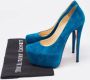 Christian Louboutin Pre-owned Suede heels Blue Dames - Thumbnail 9