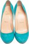 Christian Louboutin Pre-owned Suede heels Blue Dames - Thumbnail 2