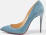 Christian Louboutin Pre-owned Suede heels Blue Dames - Thumbnail 2