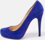 Christian Louboutin Pre-owned Suede heels Blue Dames - Thumbnail 2