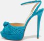 Christian Louboutin Pre-owned Suede heels Blue Dames - Thumbnail 2