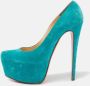 Christian Louboutin Pre-owned Suede heels Blue Dames - Thumbnail 2