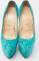 Christian Louboutin Pre-owned Suede heels Blue Dames - Thumbnail 3