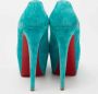 Christian Louboutin Pre-owned Suede heels Blue Dames - Thumbnail 5