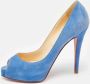 Christian Louboutin Pre-owned Suede heels Blue Dames - Thumbnail 2