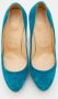 Christian Louboutin Pre-owned Suede heels Blue Dames - Thumbnail 3