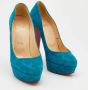 Christian Louboutin Pre-owned Suede heels Blue Dames - Thumbnail 4