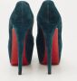 Christian Louboutin Pre-owned Suede heels Blue Dames - Thumbnail 4