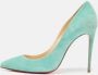 Christian Louboutin Pre-owned Suede heels Blue Dames - Thumbnail 2