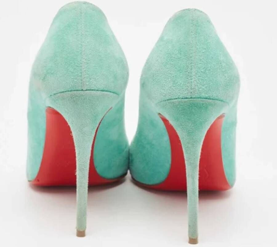 Christian Louboutin Pre-owned Suede heels Blue Dames