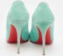 Christian Louboutin Pre-owned Suede heels Blue Dames - Thumbnail 5