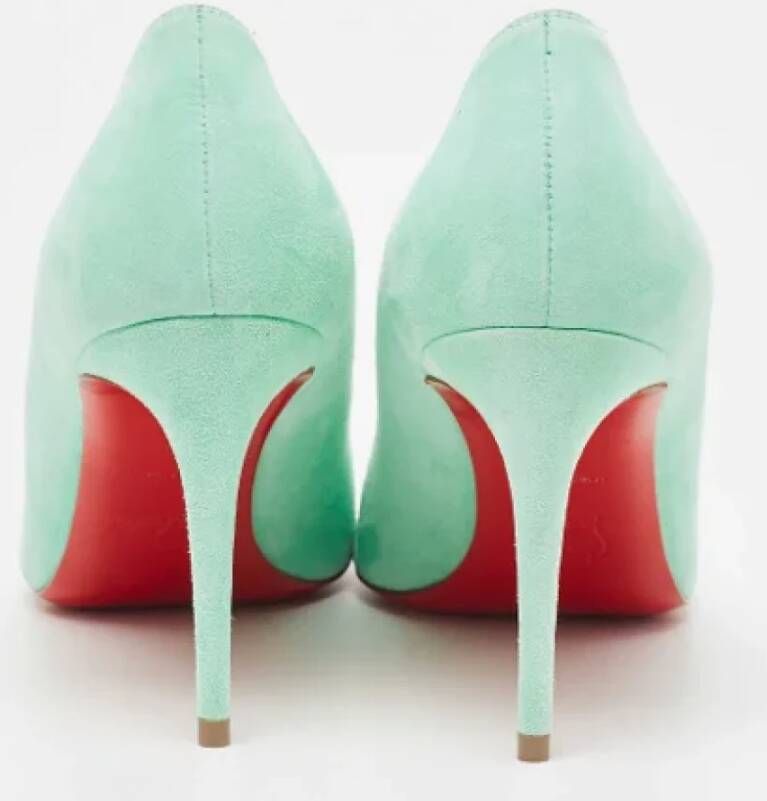 Christian Louboutin Pre-owned Suede heels Blue Dames