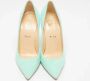 Christian Louboutin Pre-owned Suede heels Blue Dames - Thumbnail 3