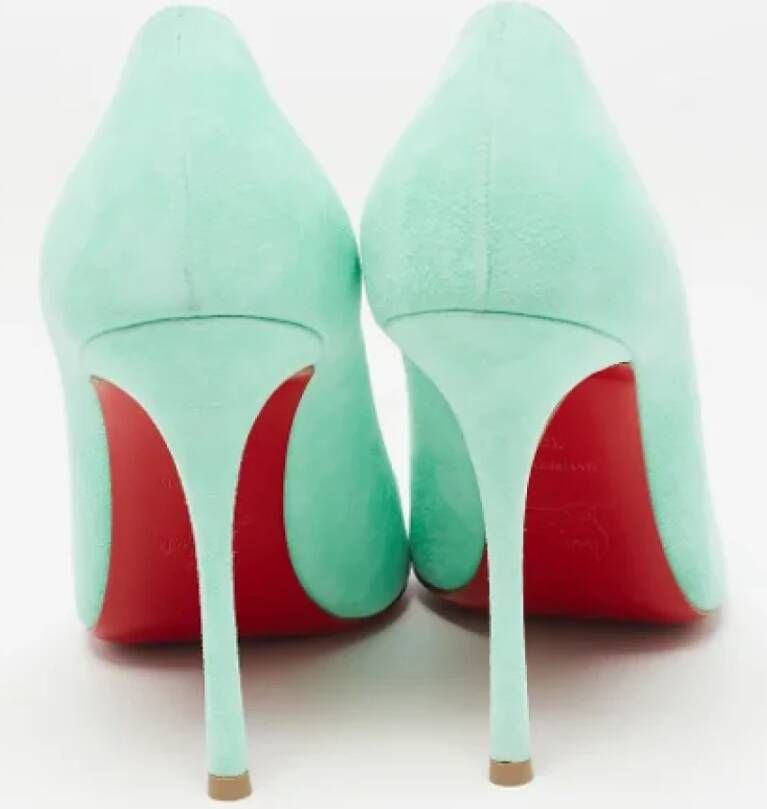 Christian Louboutin Pre-owned Suede heels Blue Dames