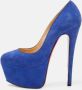 Christian Louboutin Pre-owned Suede heels Blue Dames - Thumbnail 2