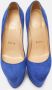 Christian Louboutin Pre-owned Suede heels Blue Dames - Thumbnail 3