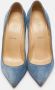 Christian Louboutin Pre-owned Suede heels Blue Dames - Thumbnail 3