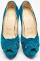 Christian Louboutin Pre-owned Suede heels Blue Dames - Thumbnail 2