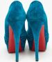 Christian Louboutin Pre-owned Suede heels Blue Dames - Thumbnail 4