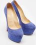 Christian Louboutin Pre-owned Suede heels Blue Dames - Thumbnail 2