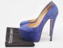 Christian Louboutin Pre-owned Suede heels Blue Dames - Thumbnail 7