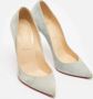 Christian Louboutin Pre-owned Suede heels Blue Dames - Thumbnail 2