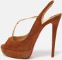 Christian Louboutin Pre-owned Suede heels Brown Dames - Thumbnail 2
