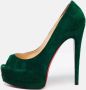 Christian Louboutin Pre-owned Suede heels Green Dames - Thumbnail 2