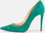 Christian Louboutin Pre-owned Suede heels Green Dames - Thumbnail 2