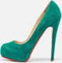 Christian Louboutin Pre-owned Suede heels Green Dames - Thumbnail 2