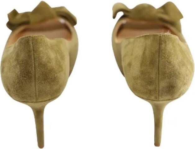 Christian Louboutin Pre-owned Suede heels Green Dames