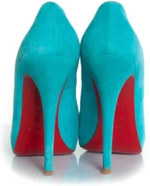 Christian Louboutin Pre-owned Suede heels Green Dames