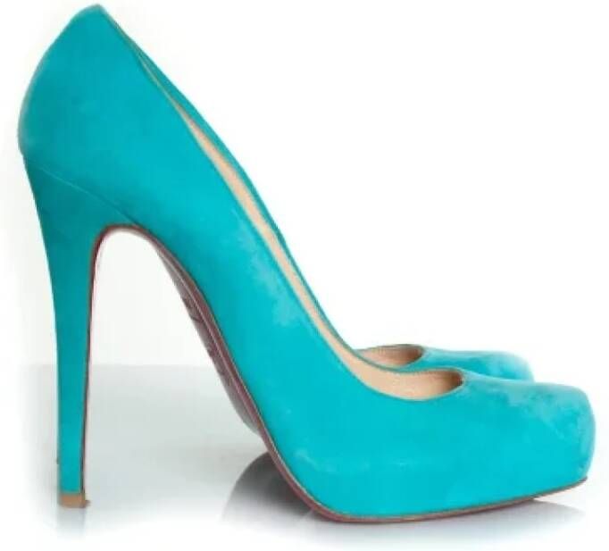 Christian Louboutin Pre-owned Suede heels Green Dames