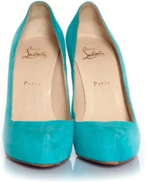 Christian Louboutin Pre-owned Suede heels Green Dames