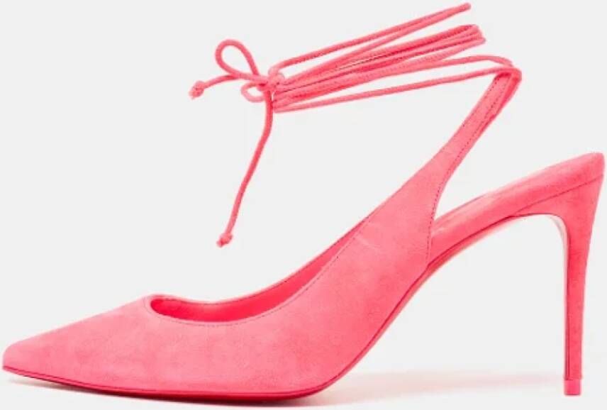 Christian Louboutin Pre-owned Suede heels Pink Dames