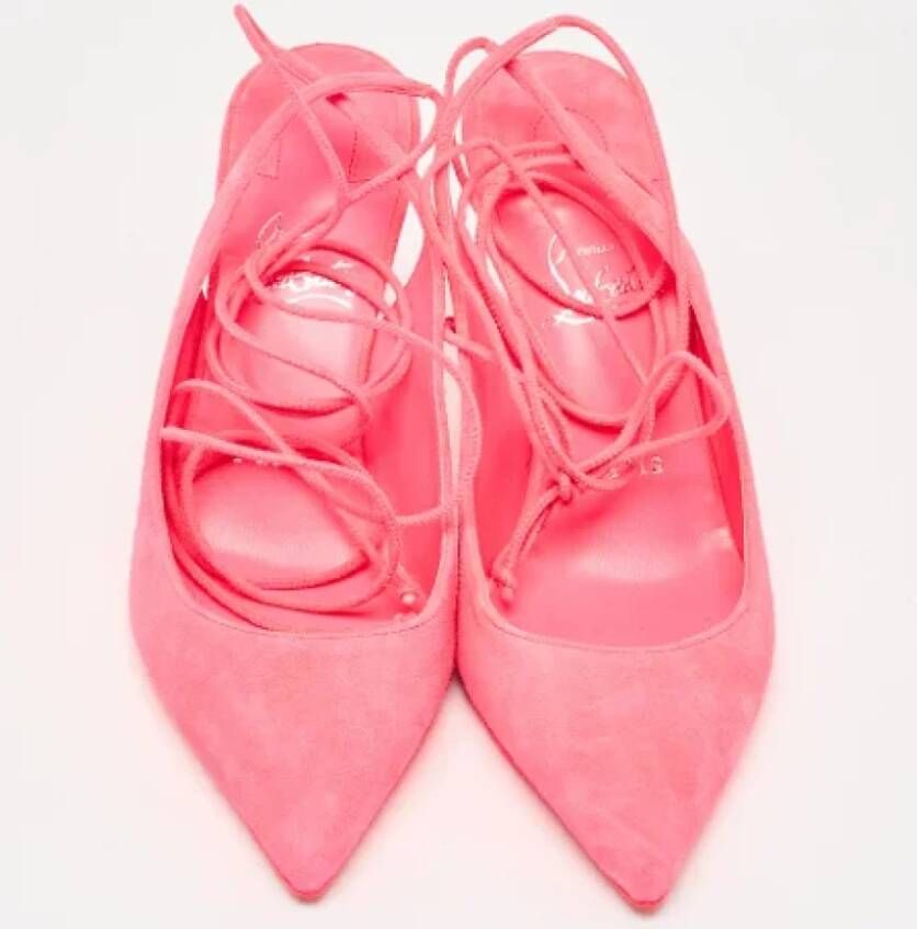 Christian Louboutin Pre-owned Suede heels Pink Dames