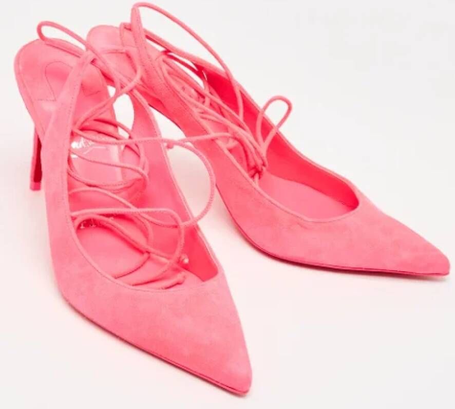 Christian Louboutin Pre-owned Suede heels Pink Dames