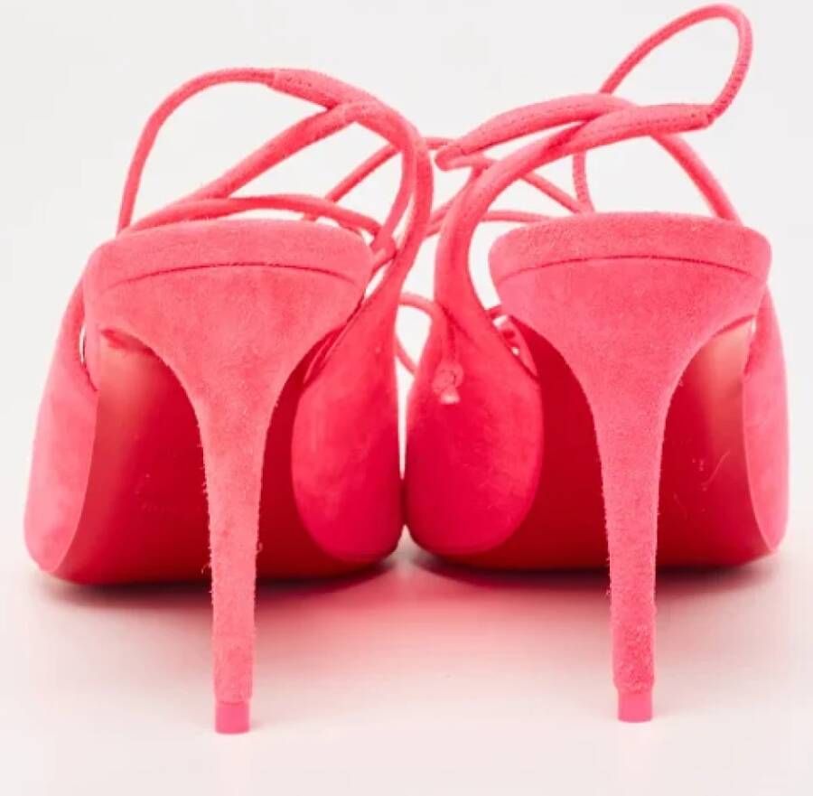 Christian Louboutin Pre-owned Suede heels Pink Dames