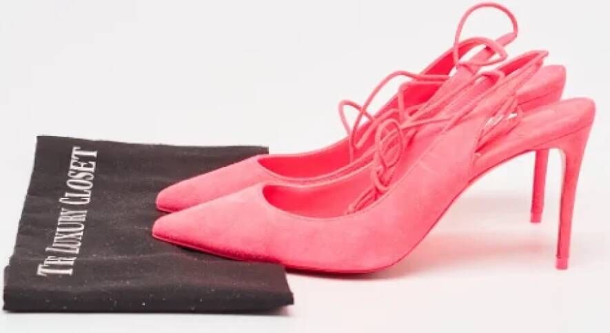 Christian Louboutin Pre-owned Suede heels Pink Dames