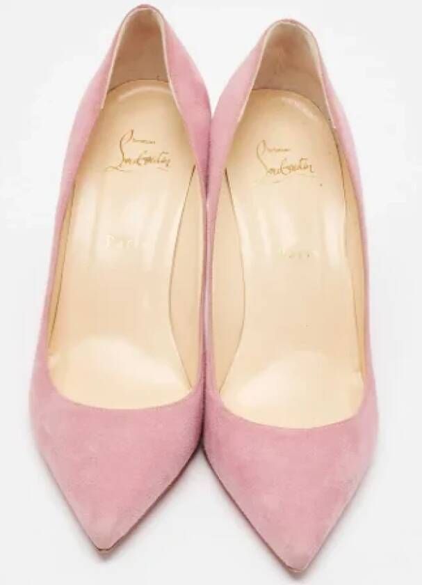 Christian Louboutin Pre-owned Suede heels Pink Dames