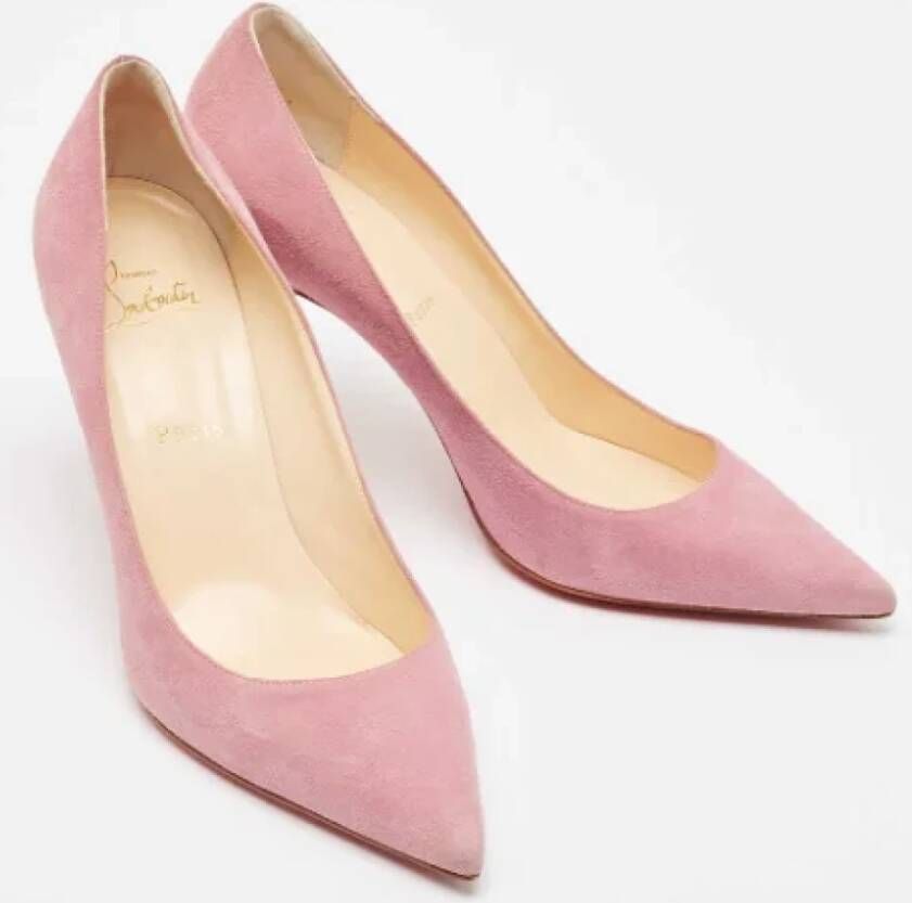 Christian Louboutin Pre-owned Suede heels Pink Dames