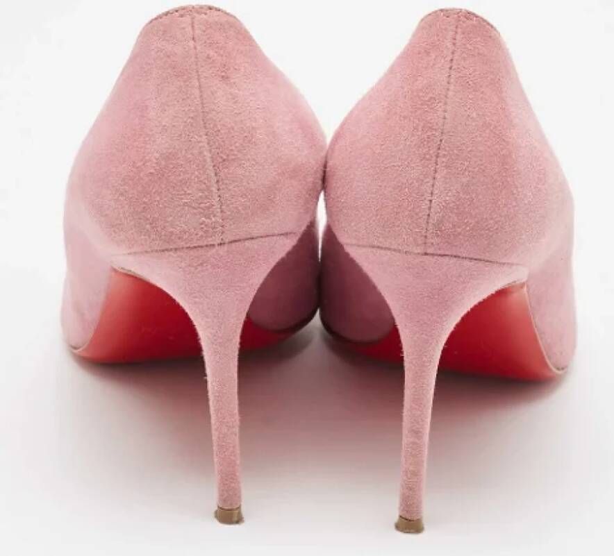 Christian Louboutin Pre-owned Suede heels Pink Dames