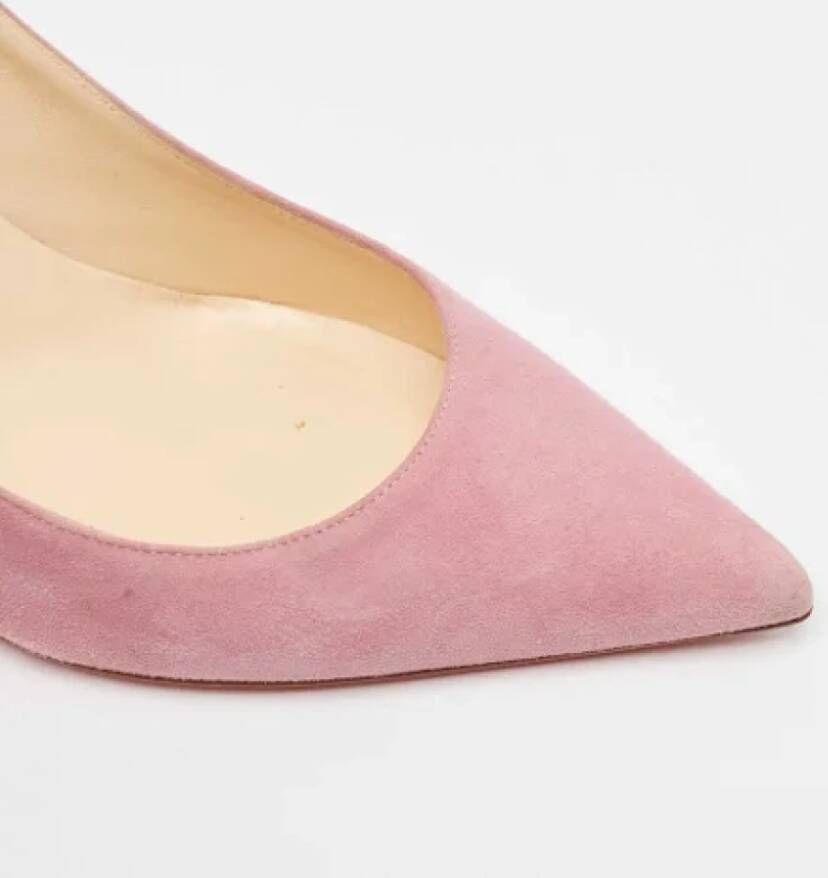 Christian Louboutin Pre-owned Suede heels Pink Dames