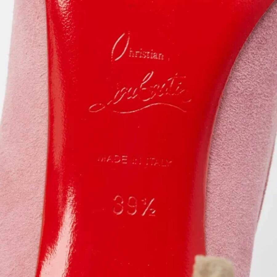 Christian Louboutin Pre-owned Suede heels Pink Dames